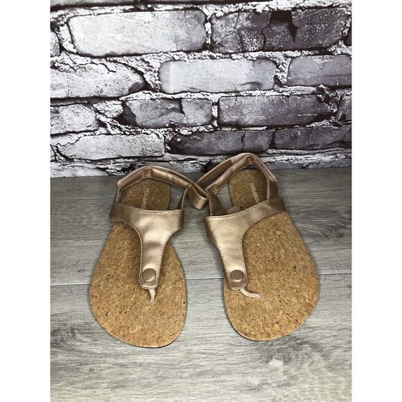 Feel Grounds Seaside Luxe Rose Pink Leather Strap Cork Flat Sandals Women Sz 42 - Picture 2 of 16